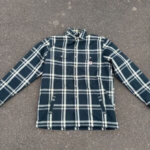 Carhartt Hubbard Flannel Sherpa Lined Shirt Jacket Mens XL TALL Plaid Heavy